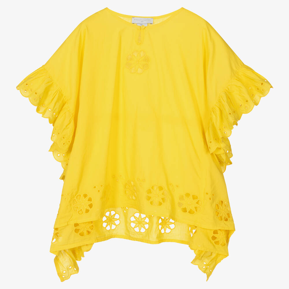 Stella McCartney Kids - Girls Yellow Cotton Dress | Childrensalon