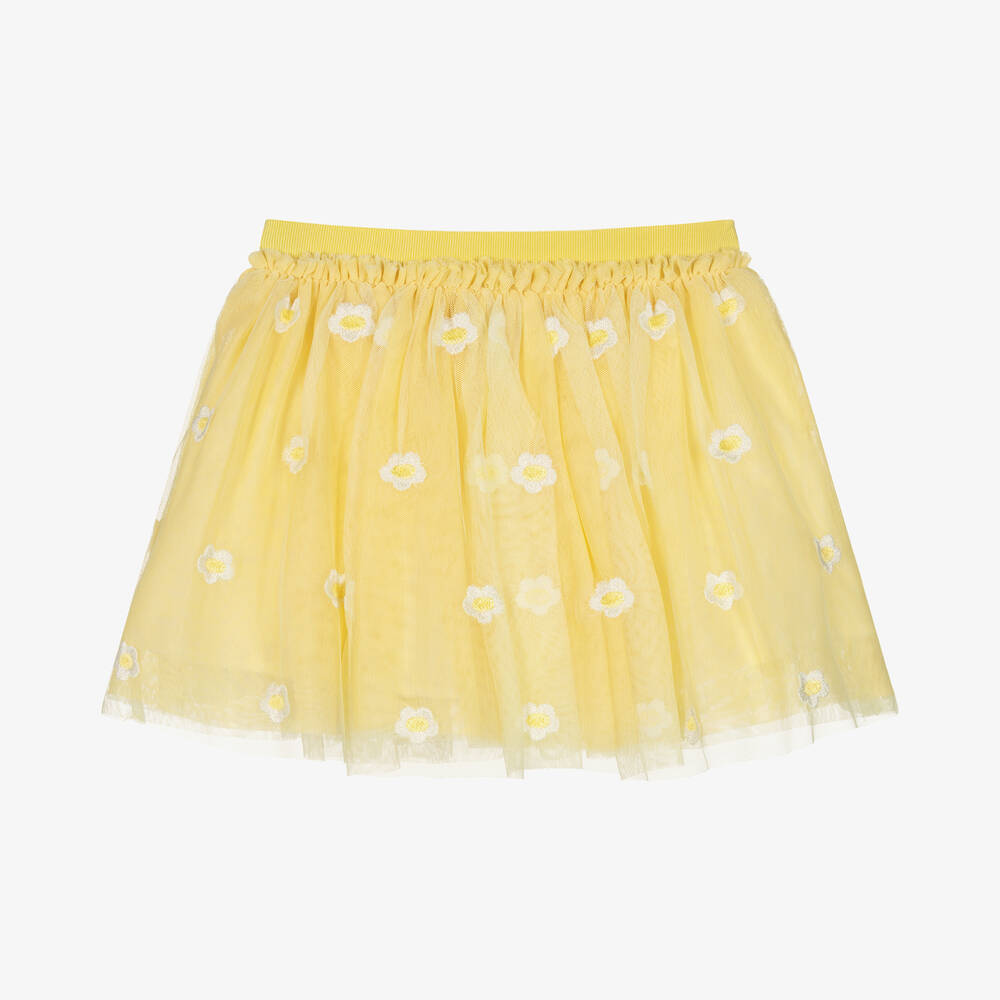 Stella McCartney Kids - Girls Yellow Daisy Tulle Skirt | Childrensalon