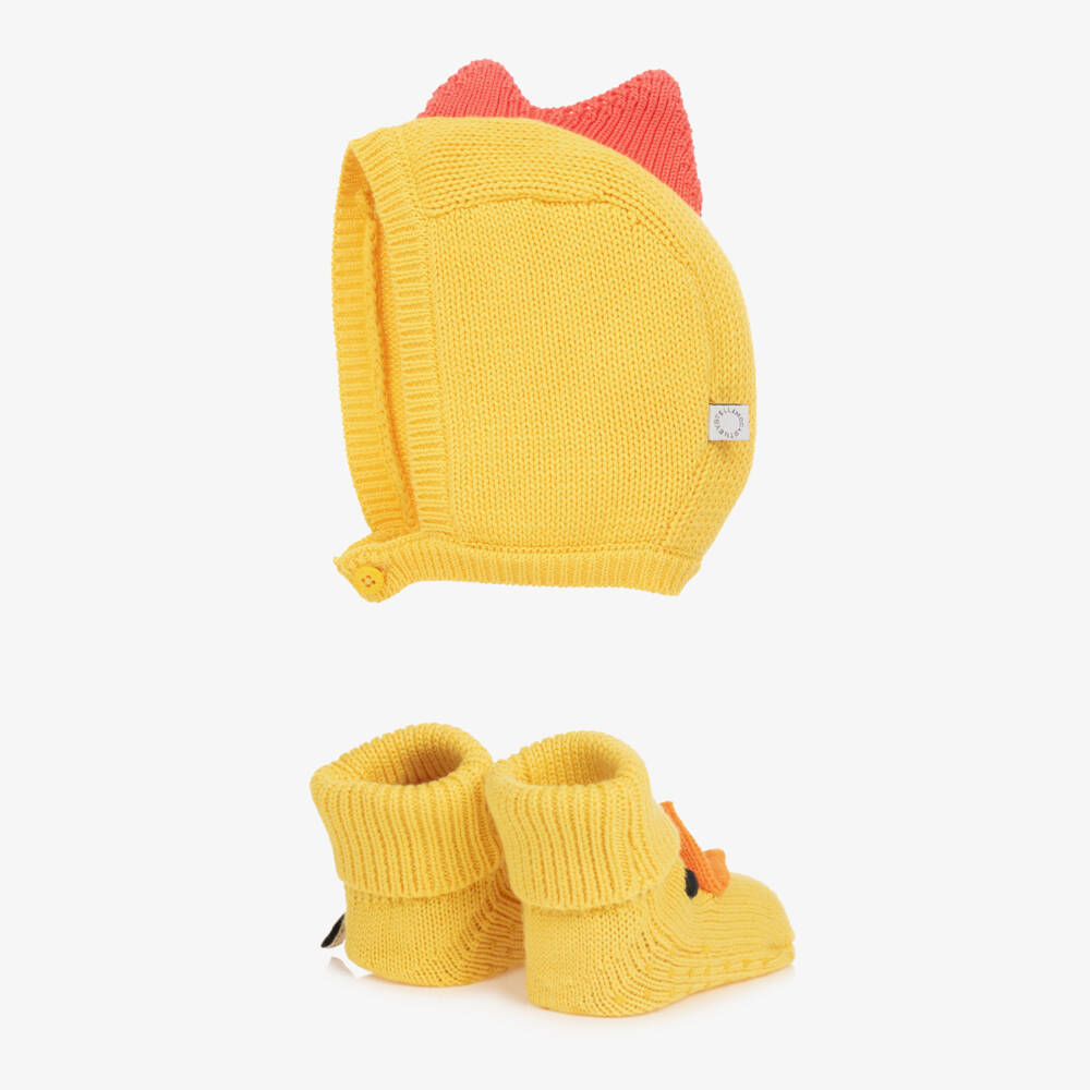 Stella McCartney Kids-Girls Yellow Duck Hat & Booties | Childrensalon Outlet