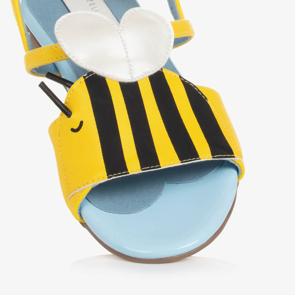 Stella McCartney Kids-Желтые сандалии из искусственной кожи с пчелами для девочек | Childrensalon Outlet