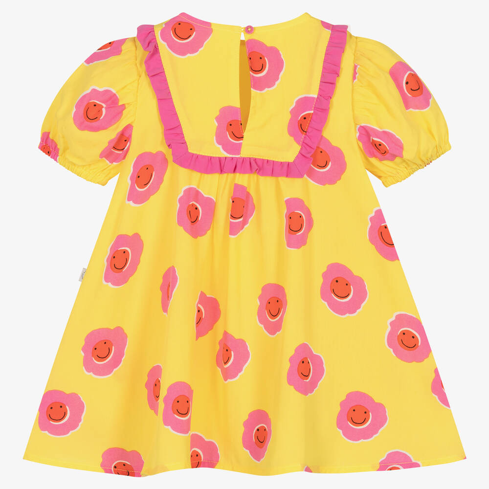 Stella McCartney Kids-Girls Yellow & Pink Flower Dress | Childrensalon Outlet