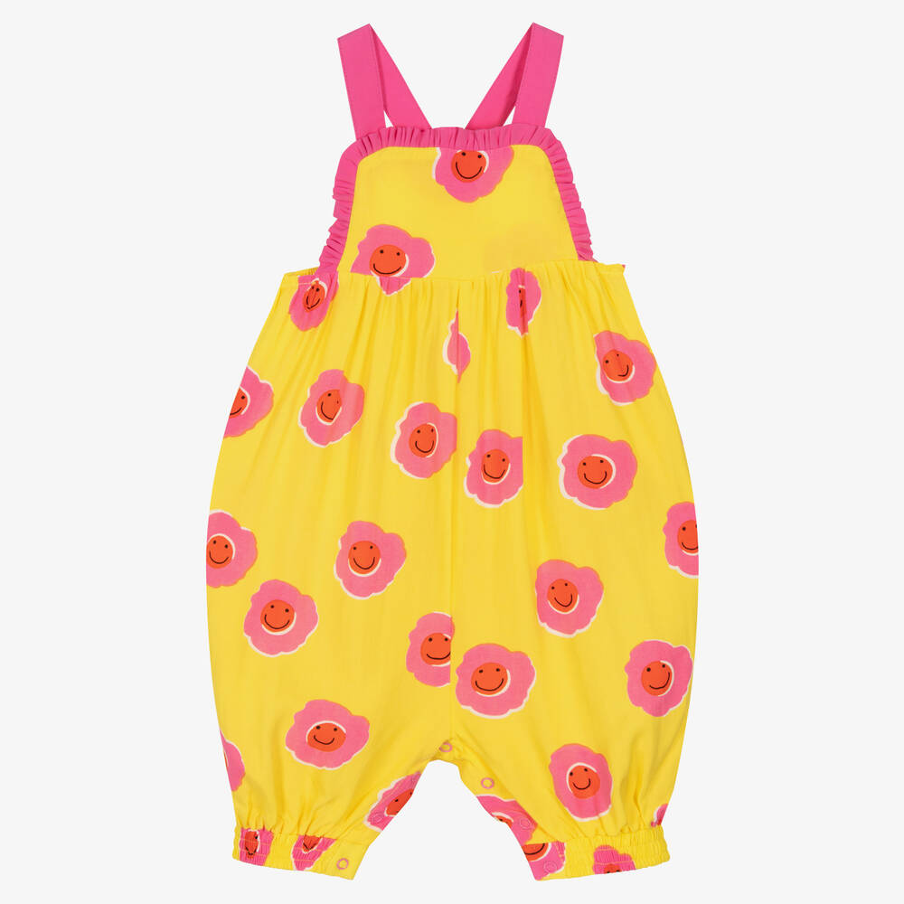 Stella McCartney Kids - Combi-short jaune et rose à fleurs | Childrensalon