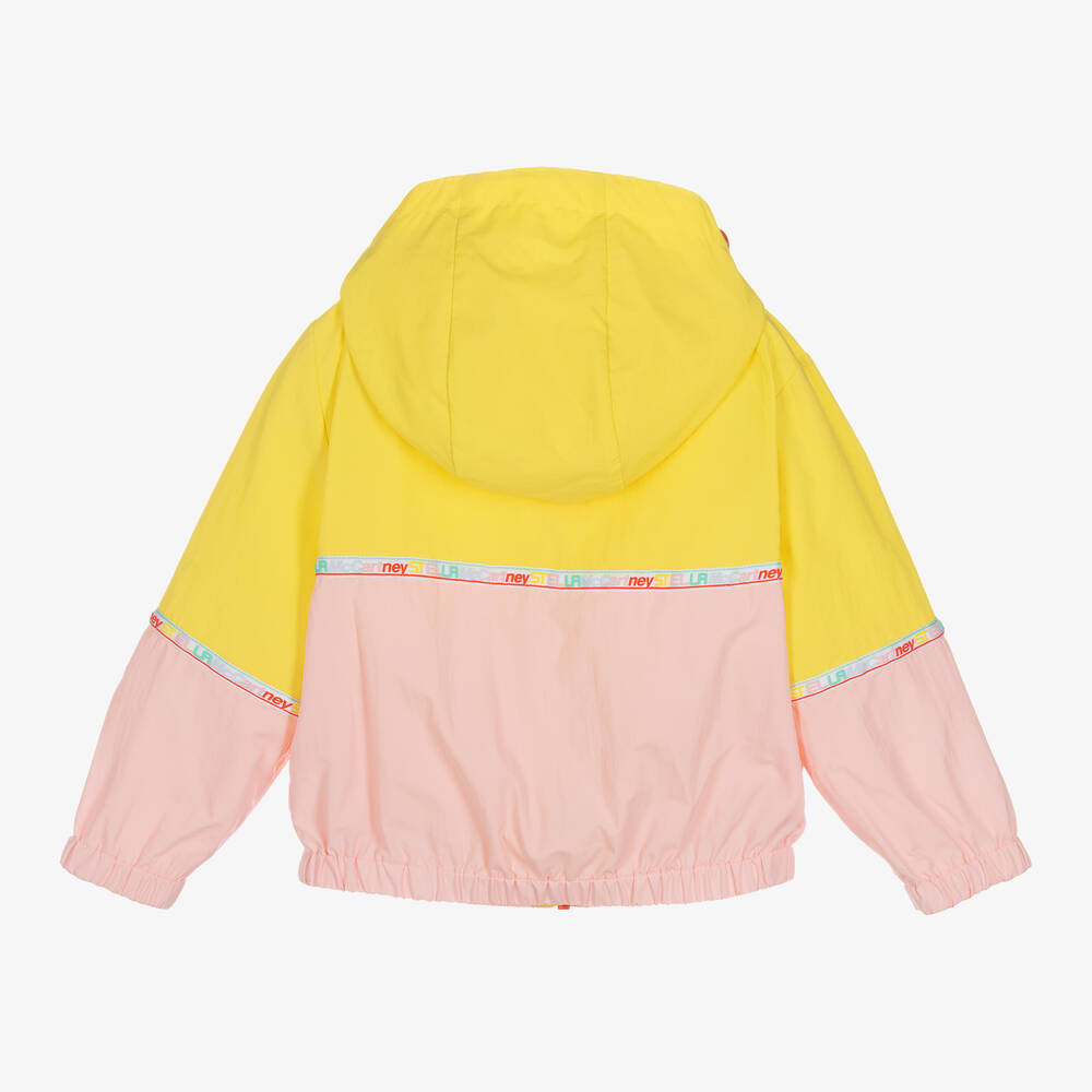 Stella McCartney Kids Girls Yellow Pink Windbreaker Jacket
