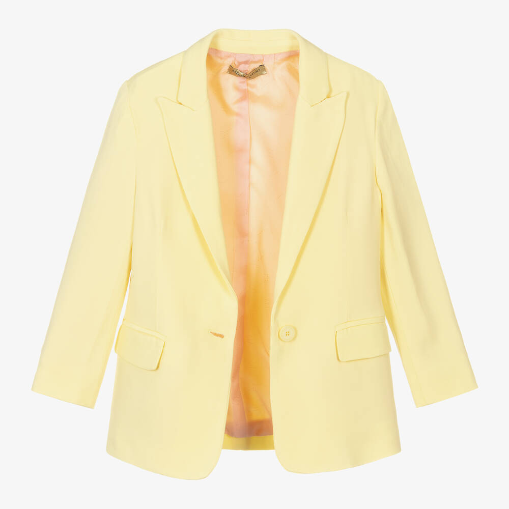 Stella McCartney Kids-Желтый приталенный костюм из вискозы | Childrensalon Outlet