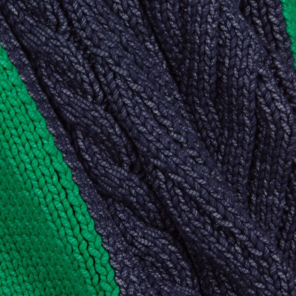 Stella McCartney Kids- Green & Blue Cotton Sweater | Childrensalon Outlet