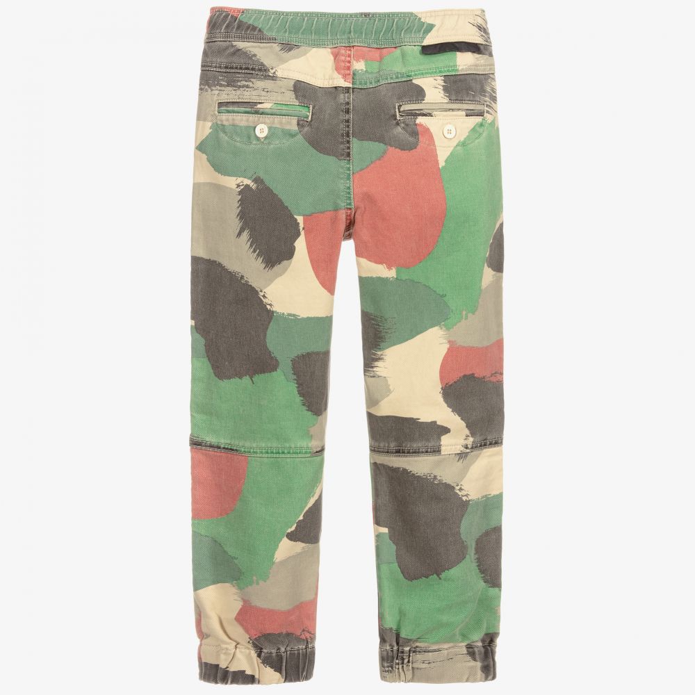 Stella McCartney Kids - Pantalón cargo verde con estampado de camuflaje |  Childrensalon Outlet