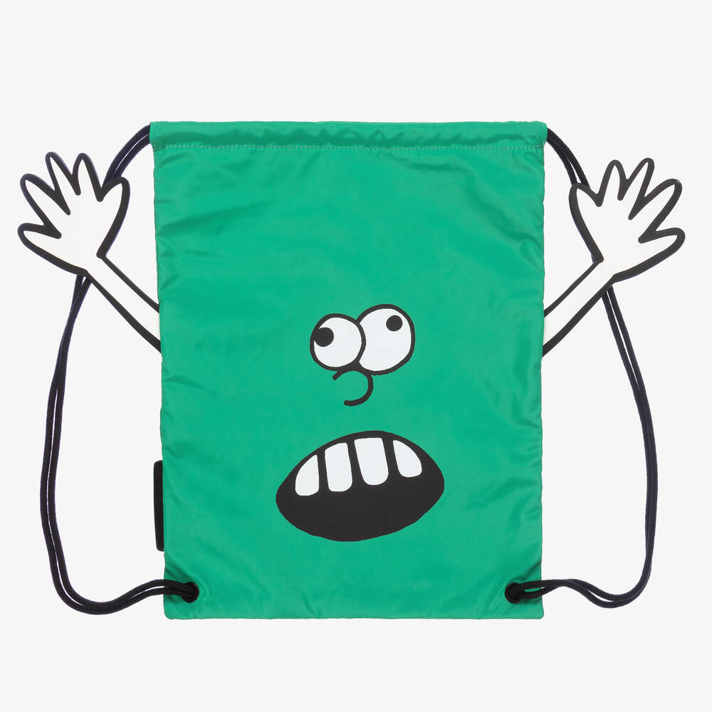 Stella McCartney Kids - Grüne Tasche mit Kordelzug (36 cm) | Childrensalon