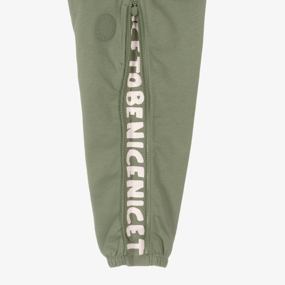 Stella McCartney Kids-Green Logo Joggers | Childrensalon Outlet