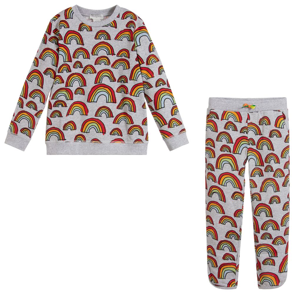 Grey rainbow clearance tracksuit