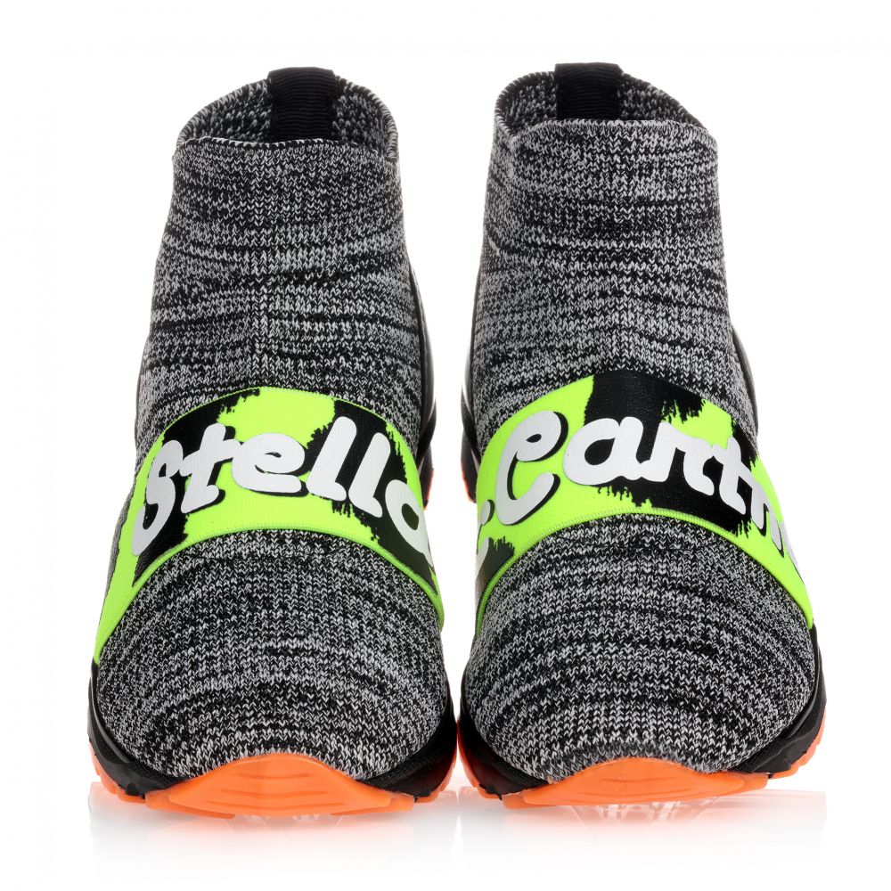 Stella McCartney Kids-ترينرز جوارب ستريتش لون رمادي للأولاد | Childrensalon Outlet