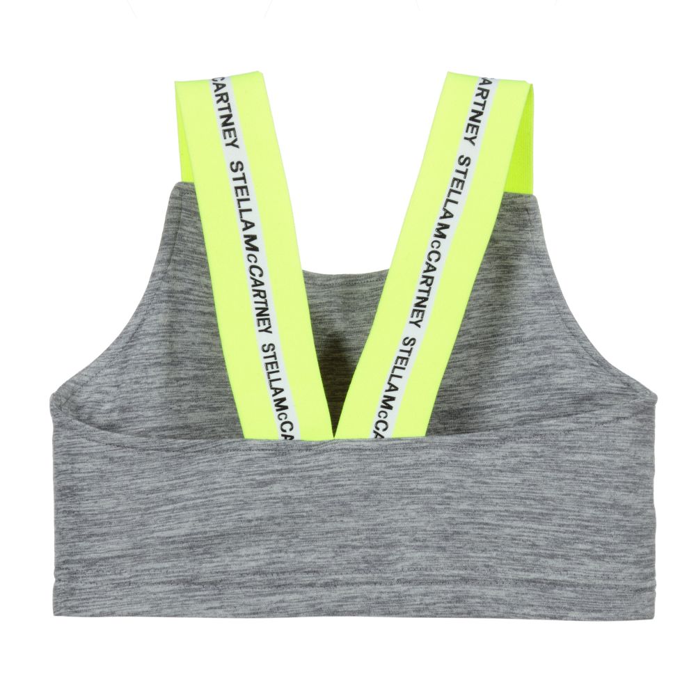 Stella McCartney Kids-Grey Logo Sport Top | Childrensalon Outlet