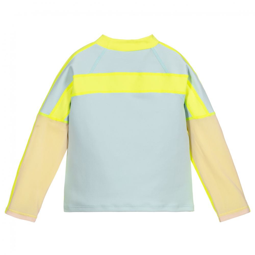 Stella McCartney Kids-Серо-желтый спортивный топ | Childrensalon Outlet