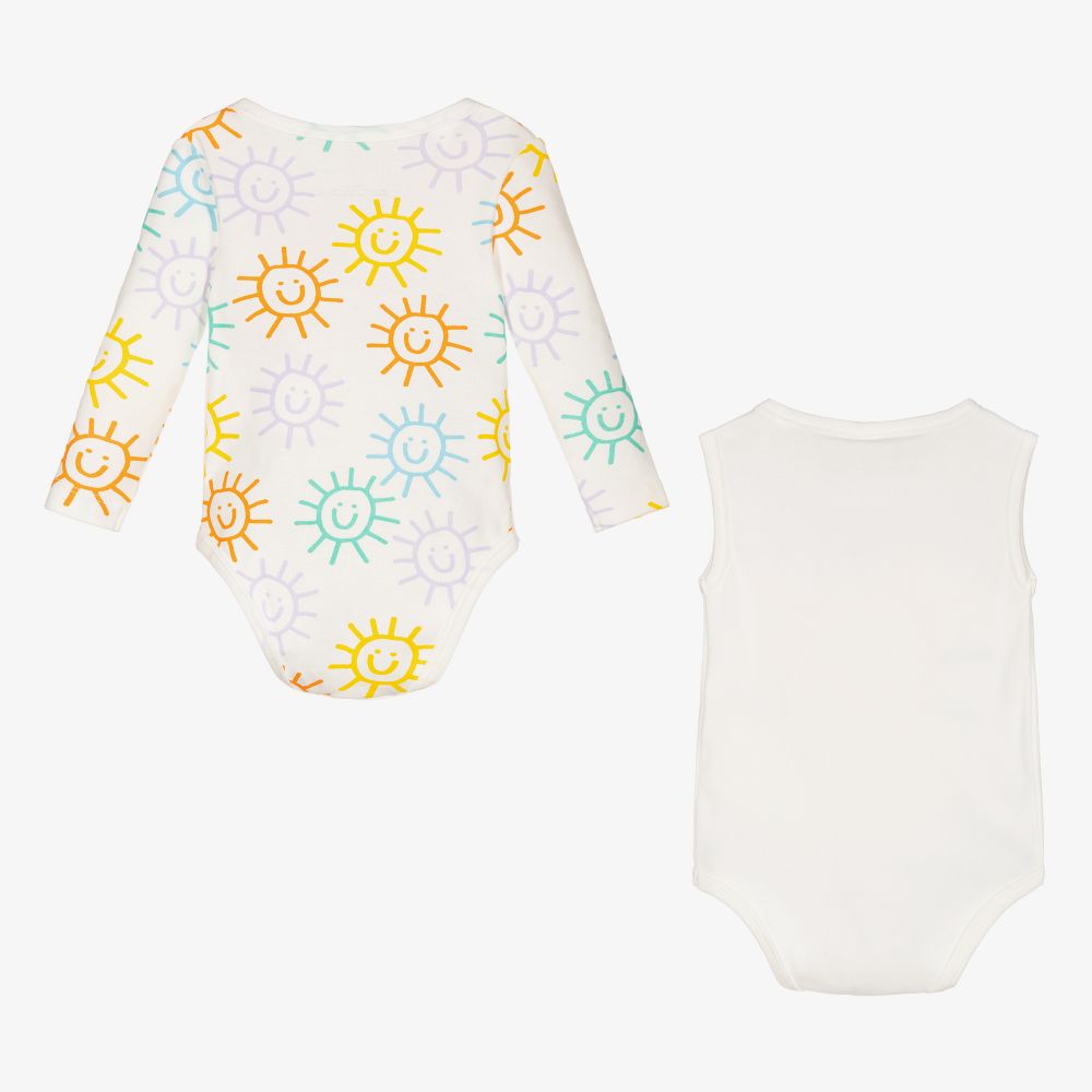 Stella McCartney Kids-أوفرول بادي قطن عضوي لون عاجي للأطفال (عدد 2) | Childrensalon Outlet