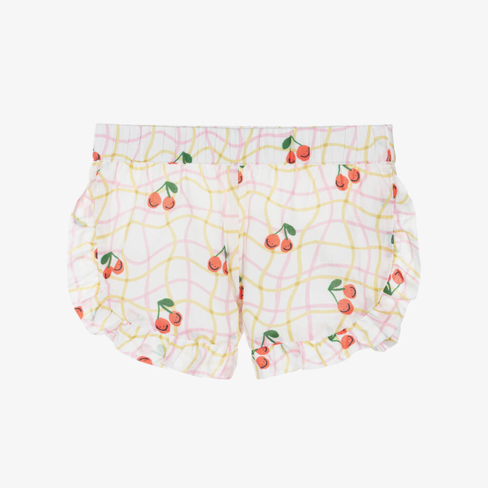 Stella McCartney Kids-Кремовые шорты Cherry Delight для девочек | Childrensalon Outlet