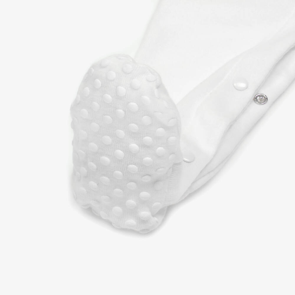 Stella McCartney Kids-Ivory Cotton Babygrow Set with Happy Earth Print | Childrensalon Outlet