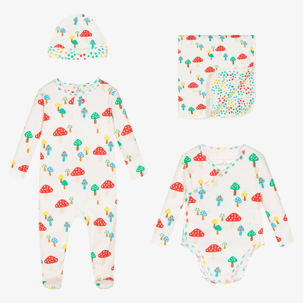 Stella McCartney Kids - Ivory Cotton Babysuit Gift Set | Childrensalon