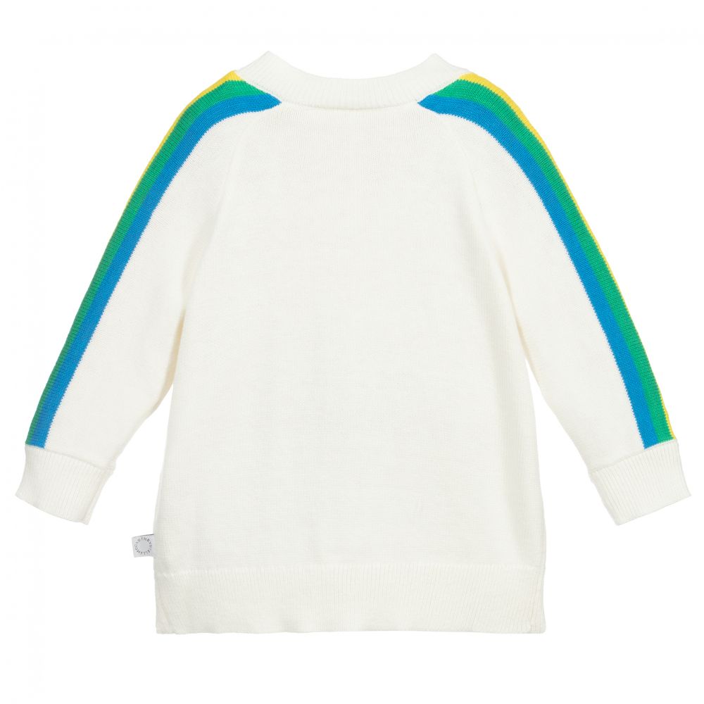 Stella McCartney Kids-Ivory Cotton Cardigan | Childrensalon Outlet