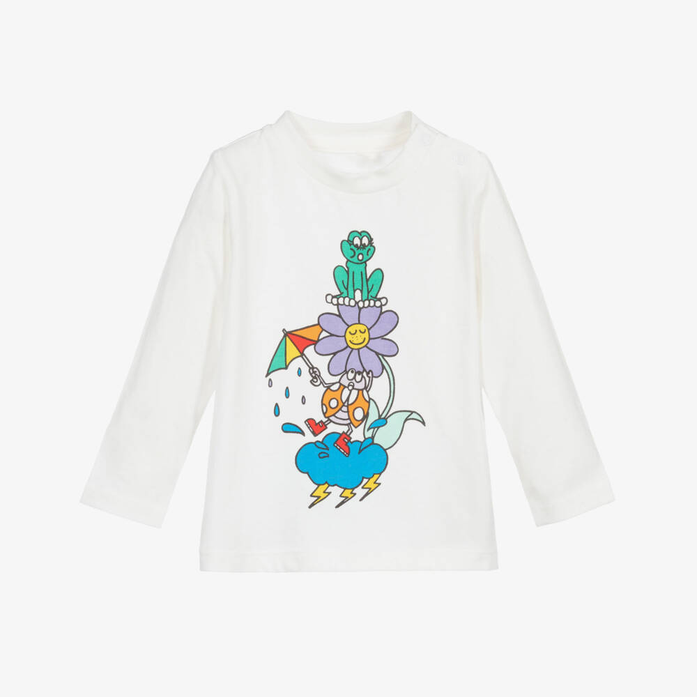 Stella McCartney Kids-Ivory Cotton Top | Childrensalon Outlet