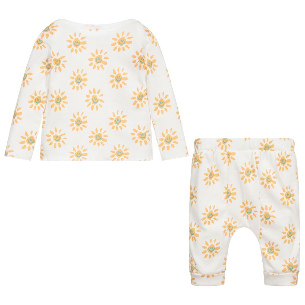 Stella McCartney Kids-Ivory Cotton Trousers Set | Childrensalon Outlet