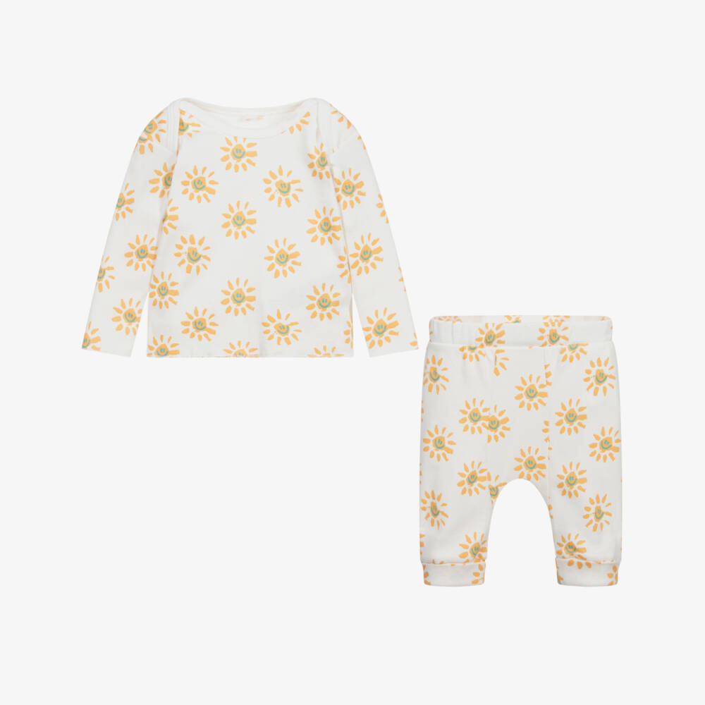 Stella McCartney Kids-طقم بنطلون قطن لون عاجي للأطفال | Childrensalon Outlet
