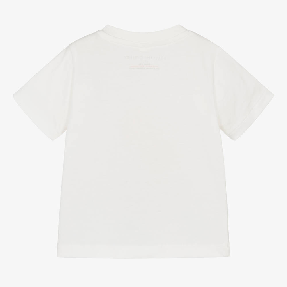 Stella McCartney Kids-تيشيرت قطن عضوي لون عاجي | Childrensalon Outlet