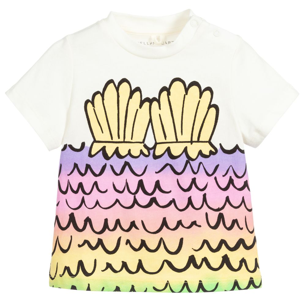 Stella McCartney Kids - Ivory & Pink Mermaid T-Shirt | Childrensalon