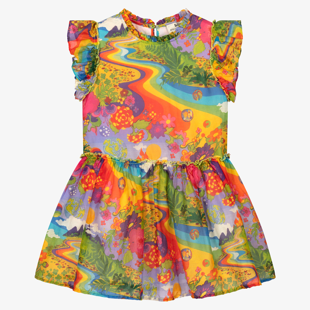 Stella McCartney Kids - Разноцветное платье с тематическим принтом  | Childrensalon