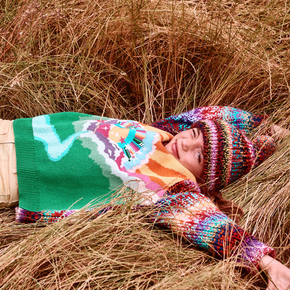 Stella McCartney Kids-Разноцветный вязаный свитер | Childrensalon Outlet