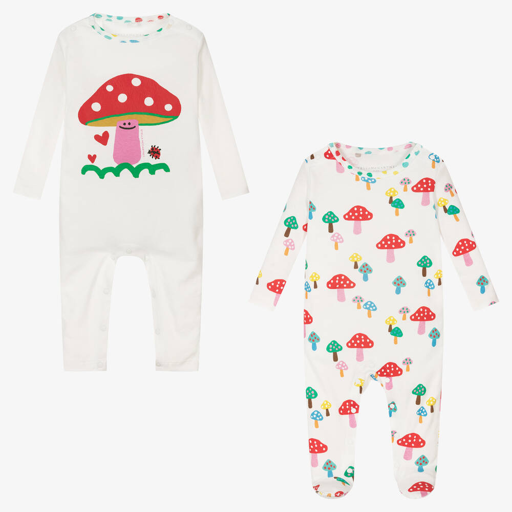 Stella McCartney Kids - Mushroom Babysuit Set (2 Pack) | Childrensalon