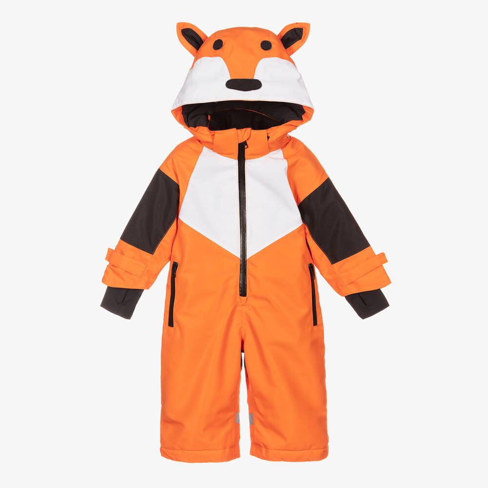 Stella McCartney Kids-Оранжевый зимний комбинезон Лисичка | Childrensalon Outlet