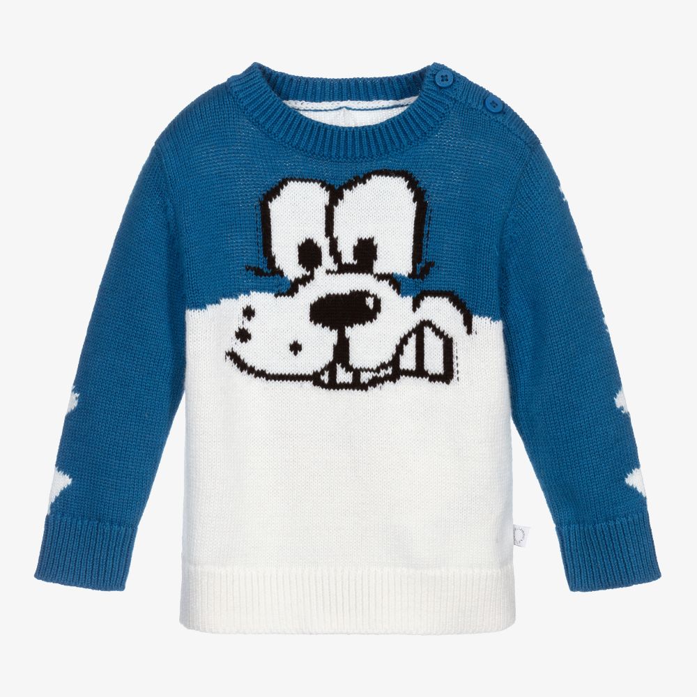 Stella McCartney Kids - Organic Cotton Knit Dog Jumper | Childrensalon