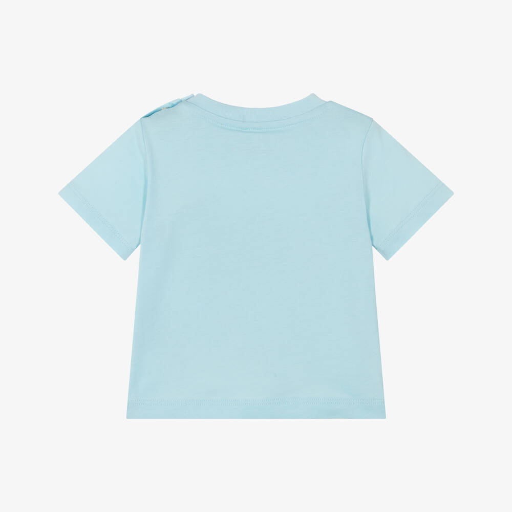 Stella McCartney Kids-Футболка Земля и Солнце синяя для мальчиков | Childrensalon Outlet