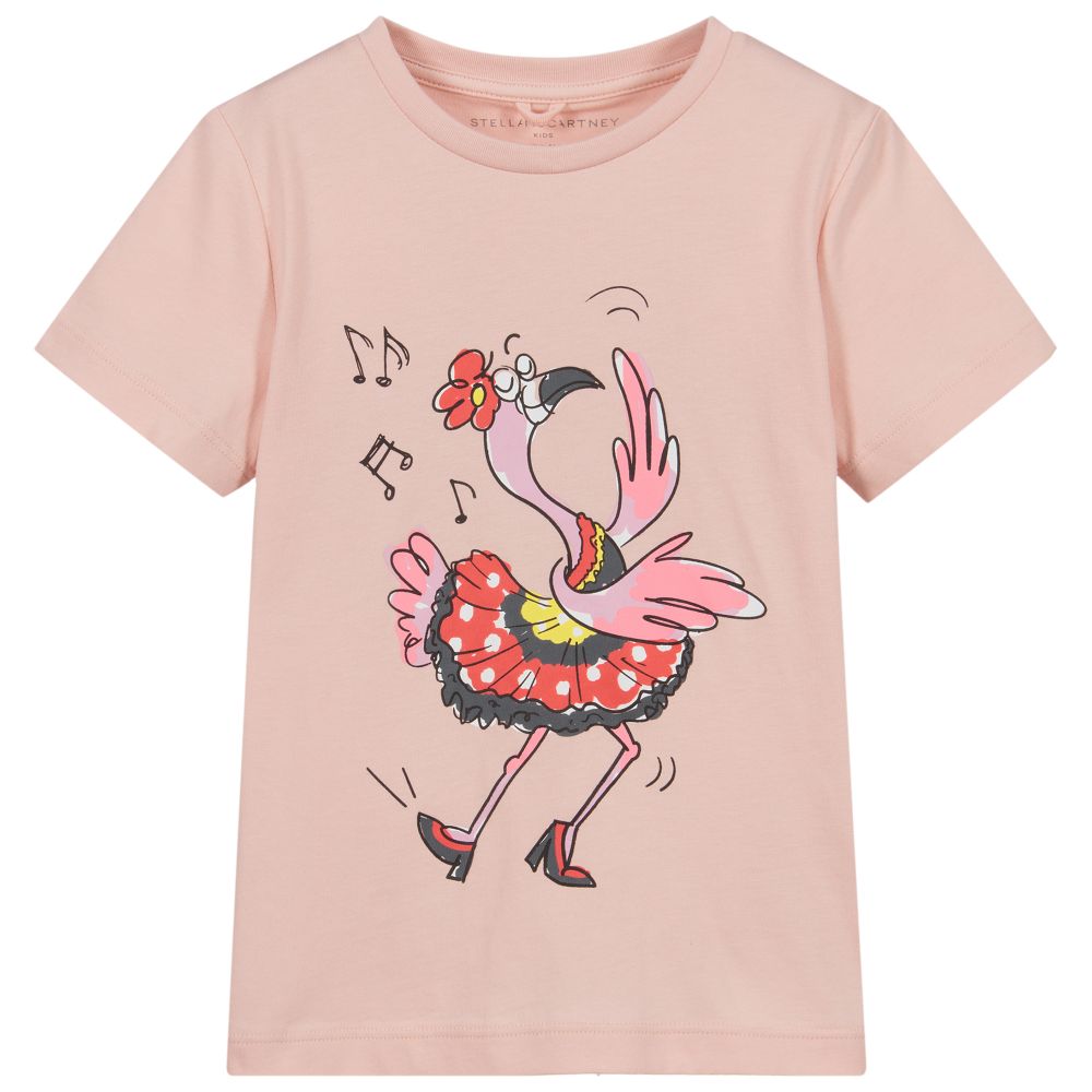Stella McCartney Kids-Pink Cotton T-Shirt | Childrensalon Outlet