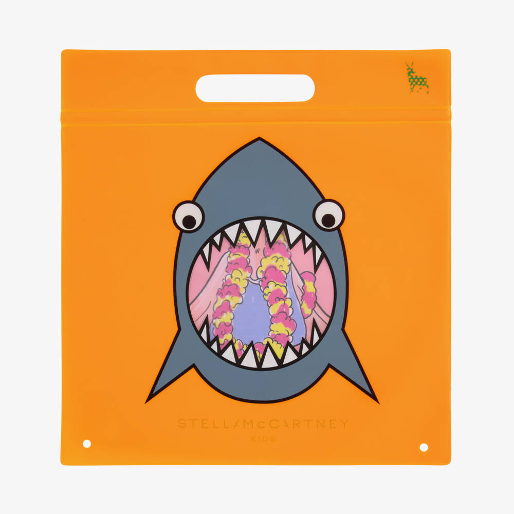 Stella McCartney Kids-Розовый купальник с фламинго (UPF50+) | Childrensalon Outlet