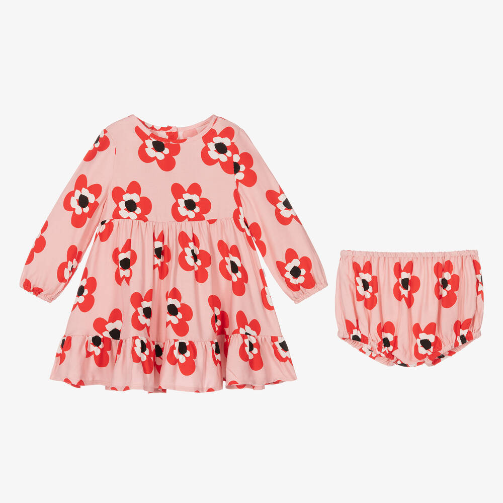 Stella McCartney Kids-Розовое платье и трусики с цветами для малышей | Childrensalon Outlet