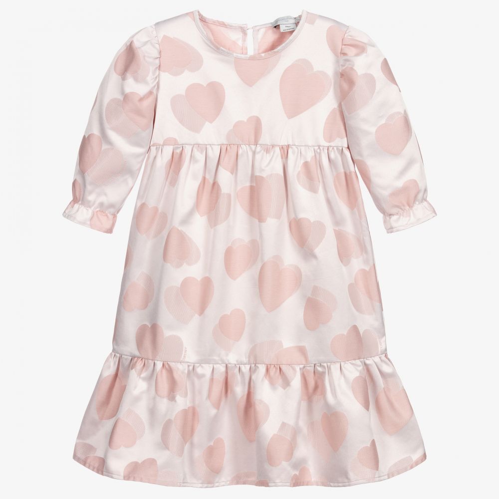 Stella McCartney Kids - Robe rose en jacquard Cœurs | Childrensalon