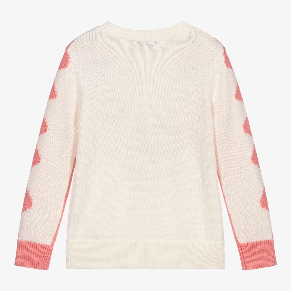 Stella McCartney Kids-Pink & Ivory Knitted Sweater | Childrensalon Outlet
