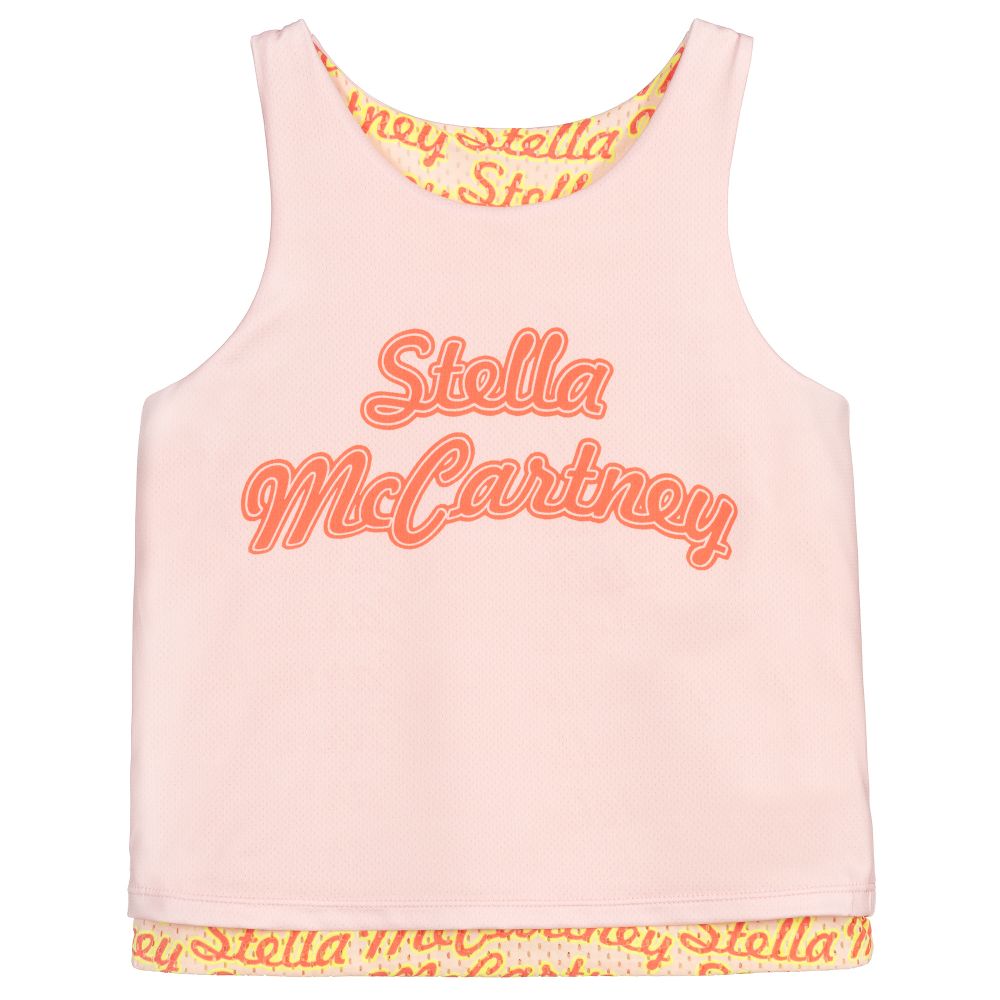 Stella McCartney Kids - Pink Logo Sports Vest | Childrensalon