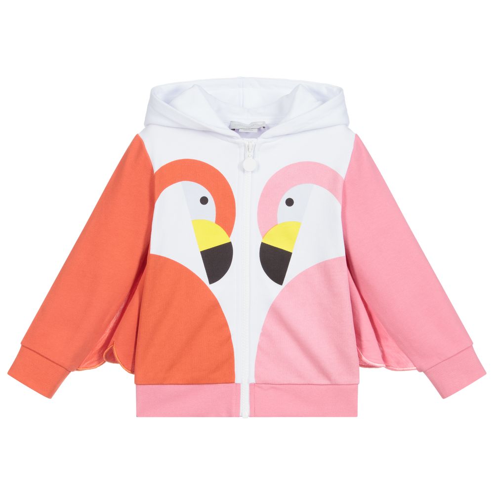 Stella McCartney Kids - Pink & Orange Zip-up Top | Childrensalon