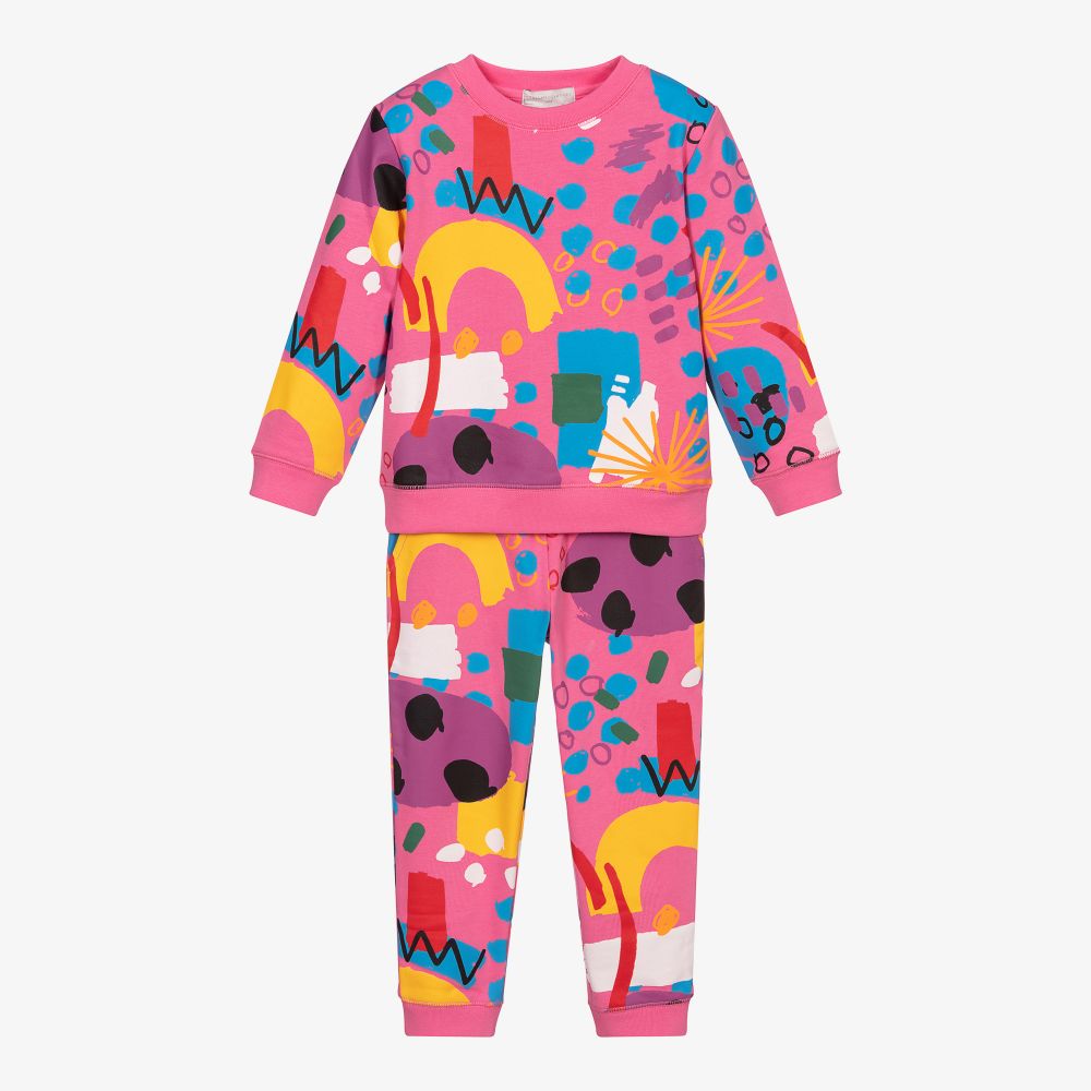 Stella McCartney Kids - Survêtement rose en coton biologique | Childrensalon