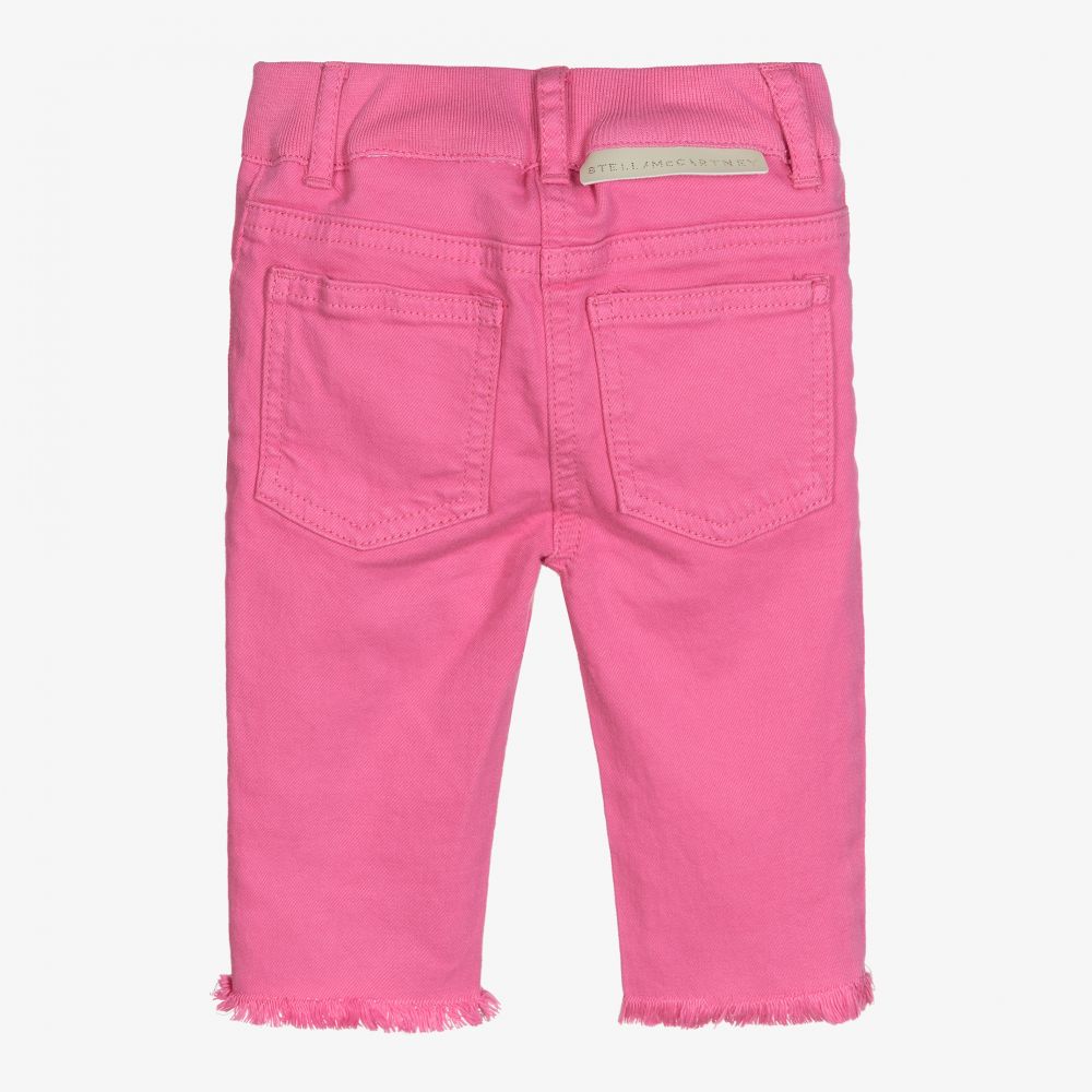 Stella McCartney Kids-Pink Organic Denim Baby Jeans | Childrensalon Outlet