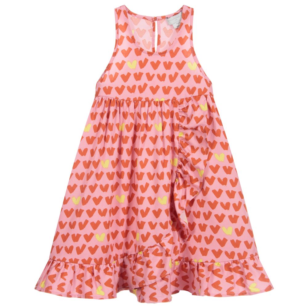 Stella McCartney Kids - Robe rose et rouge Cœur | Childrensalon