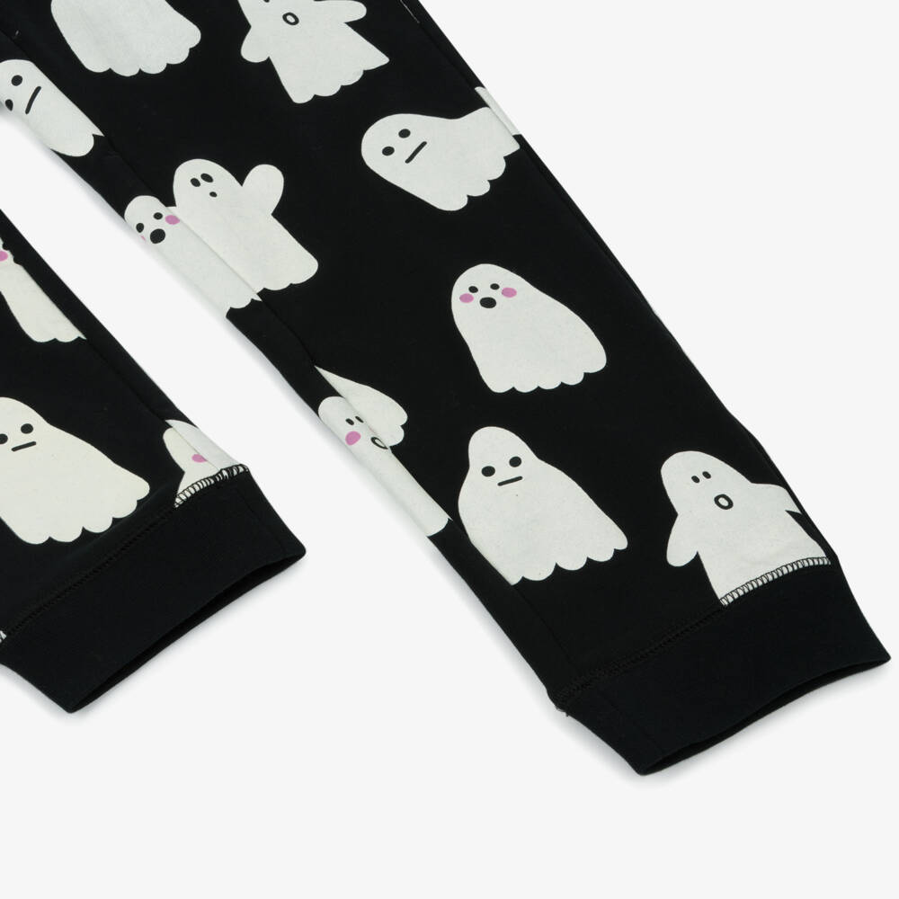 Stella McCartney Kids-Playful Ghost Print Black Joggers | Childrensalon Outlet