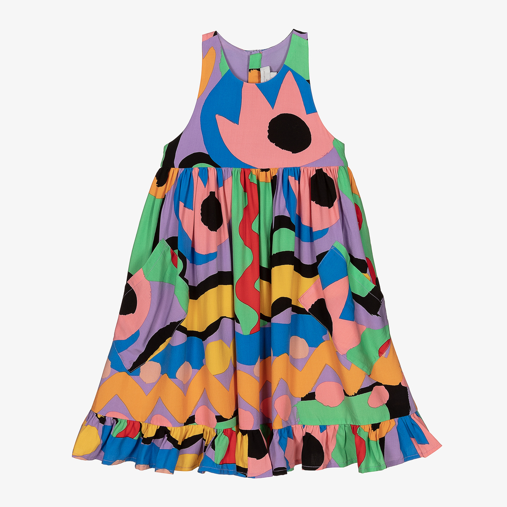 Stella McCartney Kids-Purple Viscose Midi Dress | Childrensalon Outlet