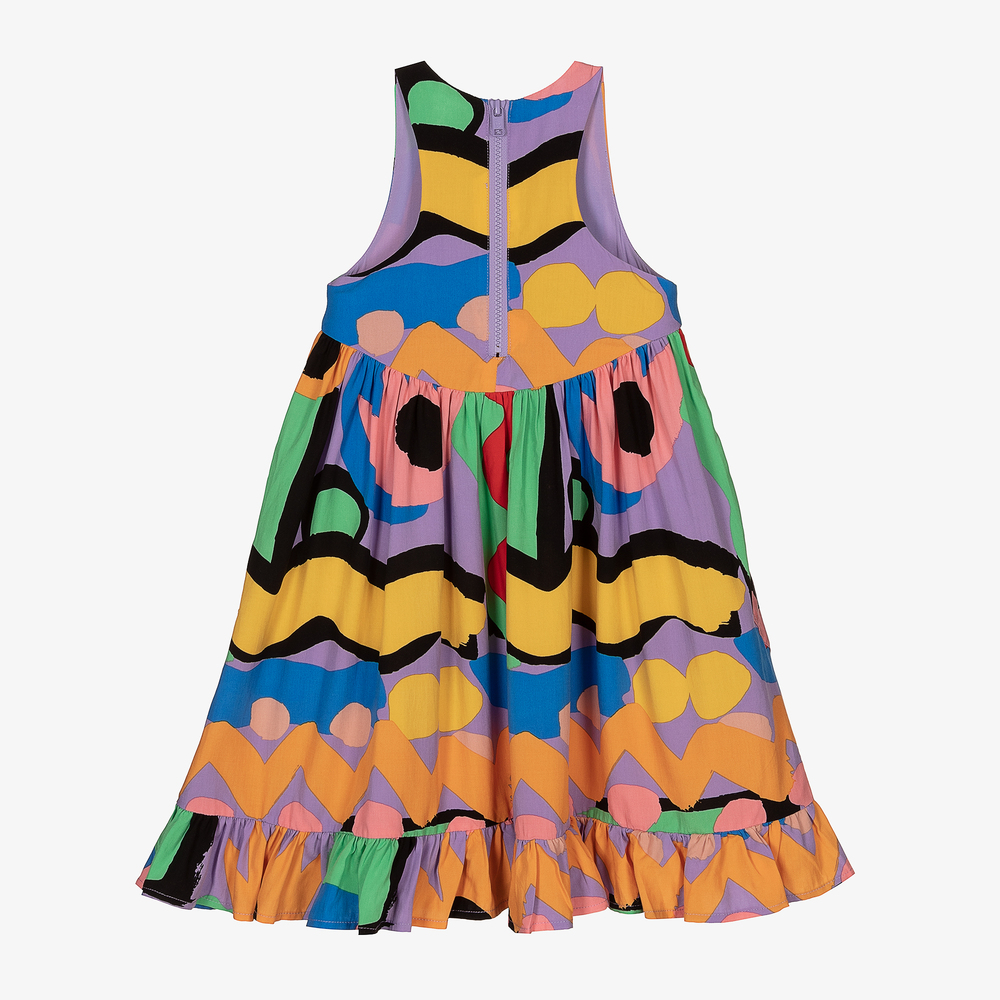 Stella McCartney Kids-Purple Viscose Midi Dress | Childrensalon Outlet