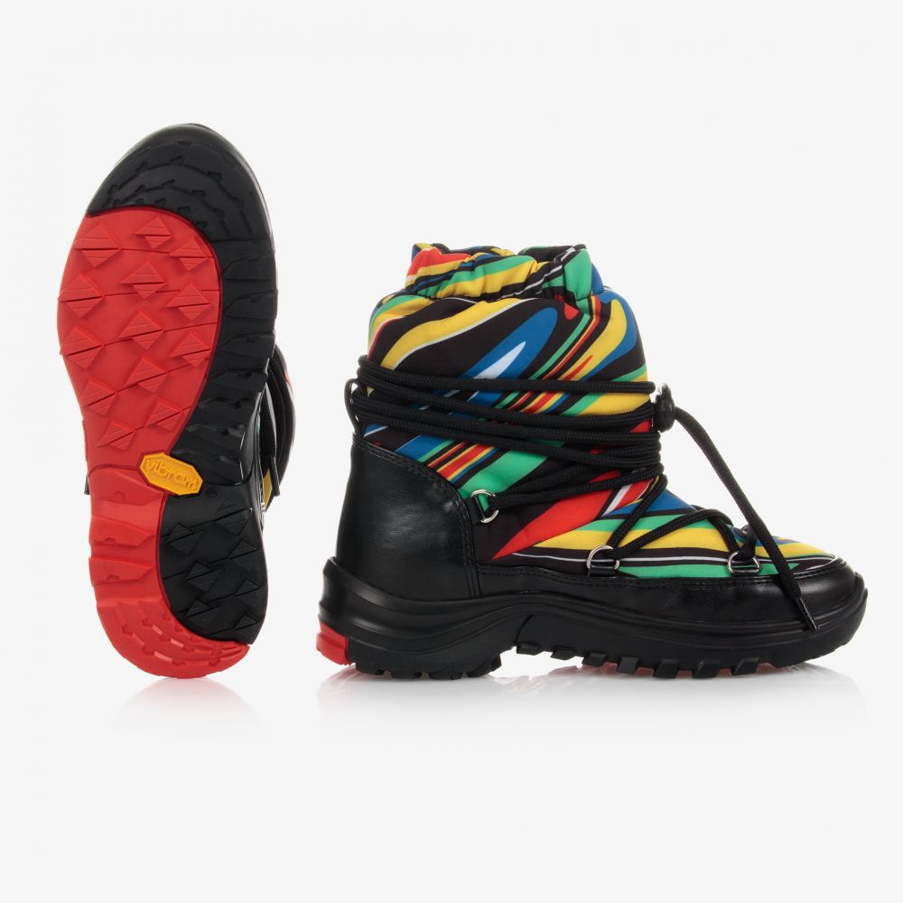 Stella McCartney Kids-بوت للثلج لون أحمر وأسود | Childrensalon Outlet