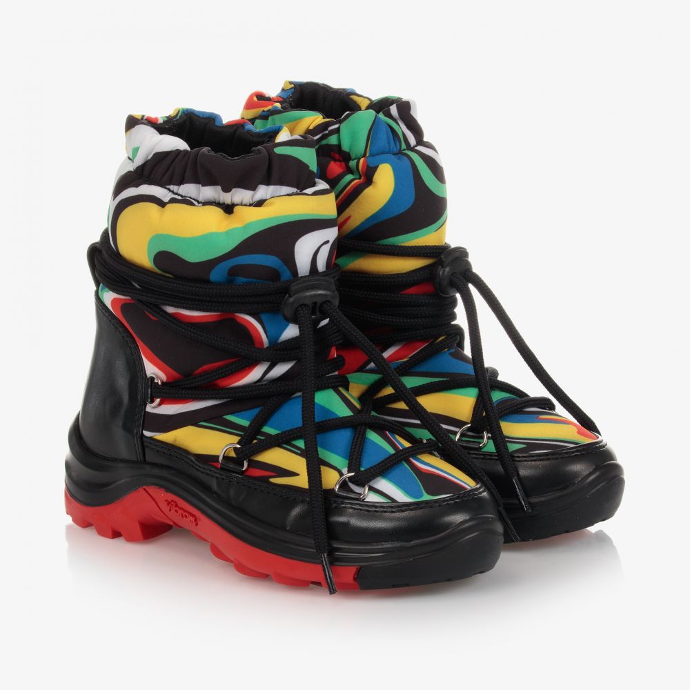 Stella McCartney Kids - Schneestiefel in Rot und Schwarz | Childrensalon