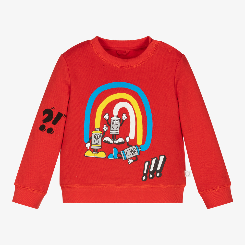 Stella McCartney Kids - Red Cotton Baby Sweatshirt | Childrensalon