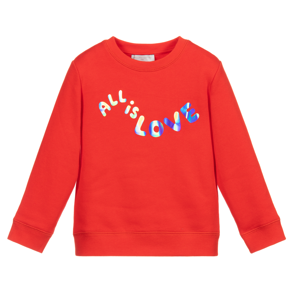Red Cotton Sweatshirt