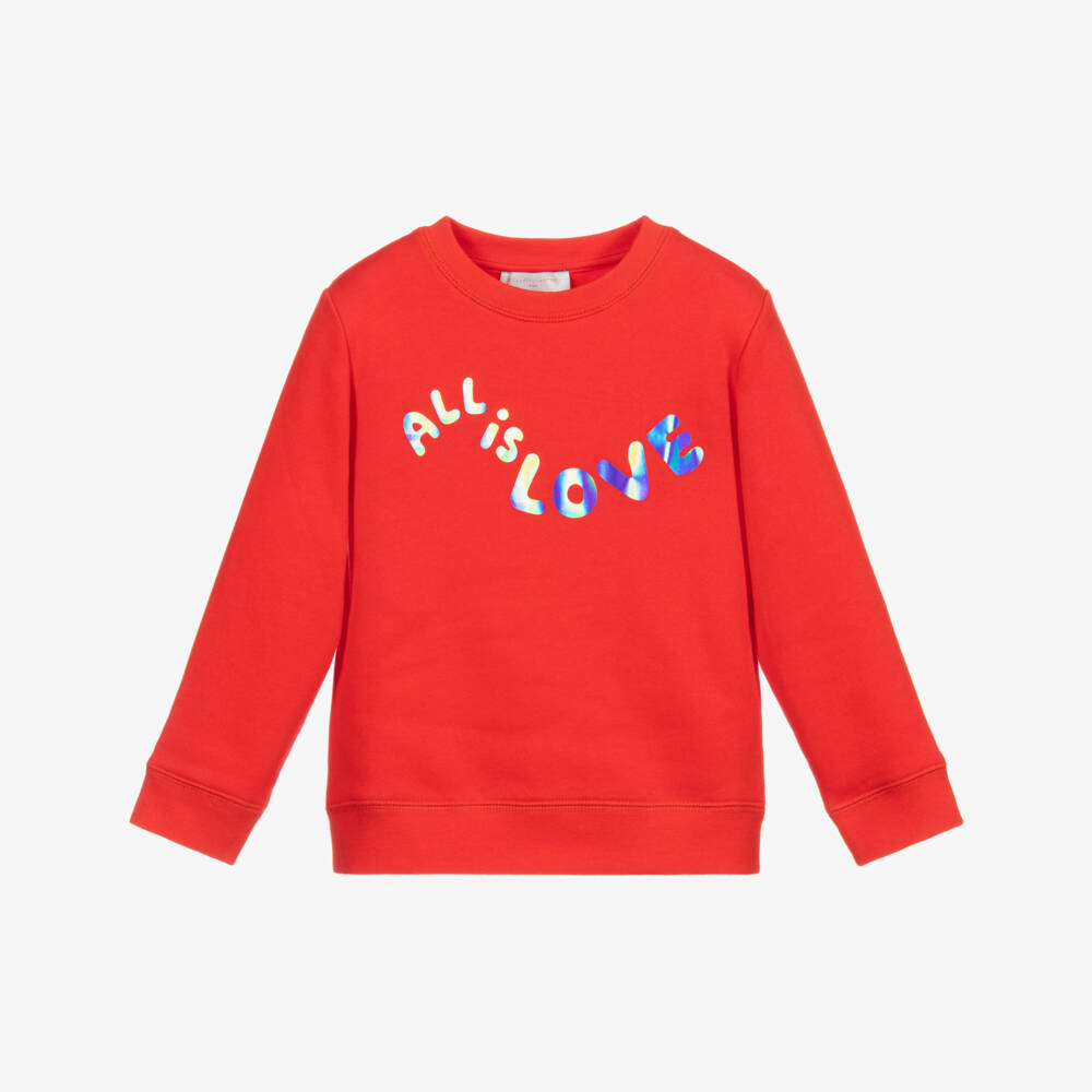 Stella McCartney Kids-Красная толстовка из хлопка | Childrensalon Outlet